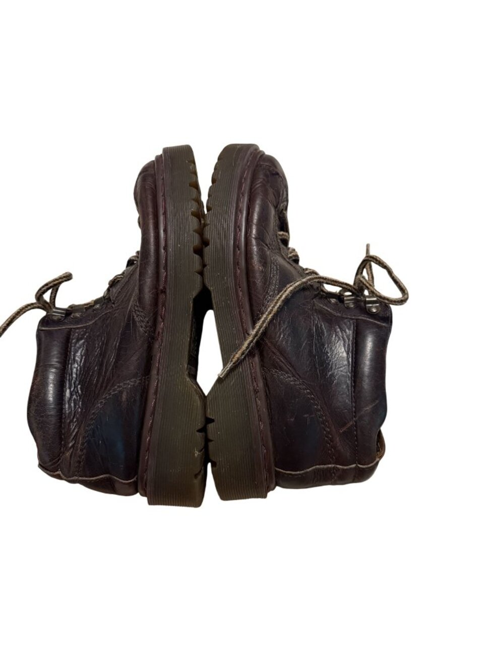 Vintage 90s Dr Martens Brown Leather Lace-Up Boots mens 6 women 8Made In England